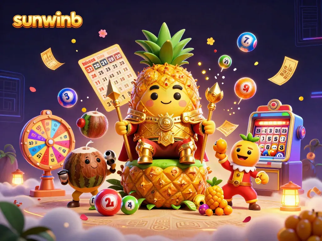 Engage in winning moments with sunwinb as the golden pineapple king rules the beach casino.