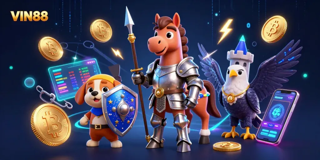 Engage in thrilling gameplay at VIN88, where knights, coins, and digital wonders collide.