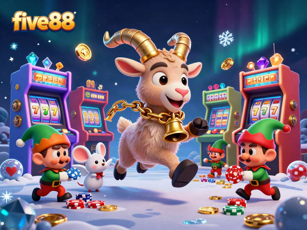 five88 engages players with an exciting gambling scene featuring a festive Krampus hosting a horror casino.