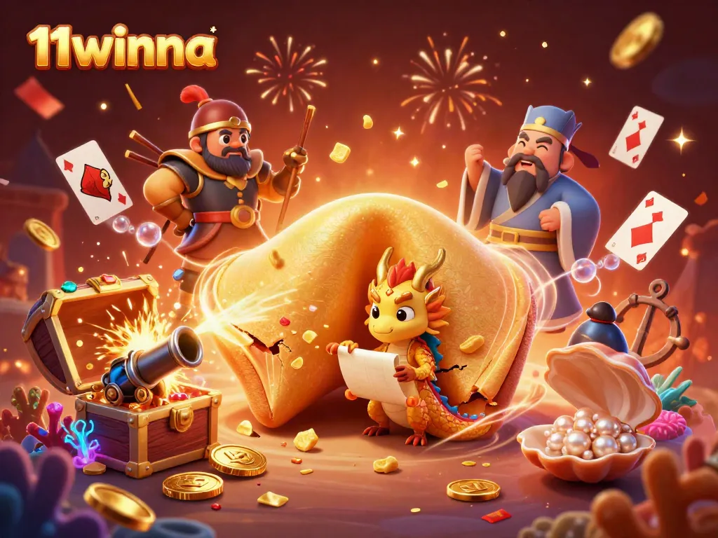 Experience immense winnings with 11winna's exciting 3D casino gaming scene filled with gold and dynamic elements.