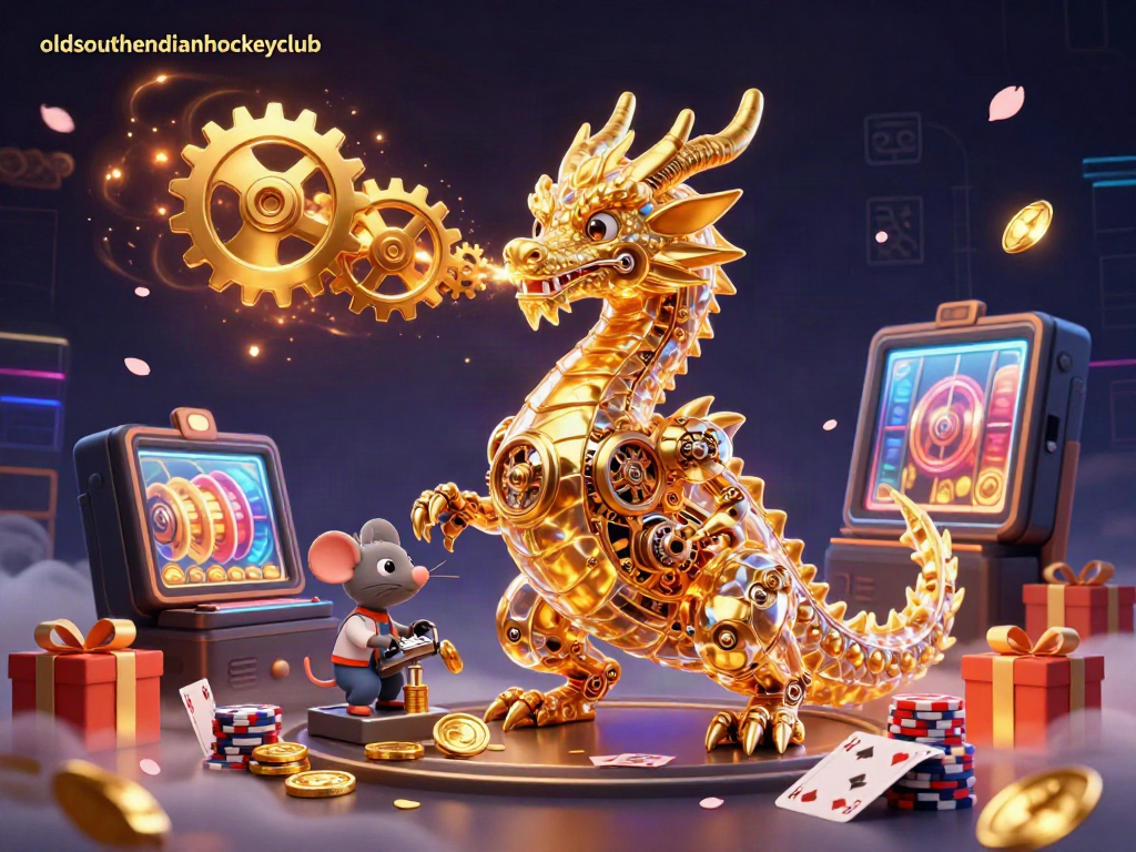 Experience thrilling gameplay with the oldsouthendianhockeyclub golden dragon illustration, showcasing exciting casino elements.