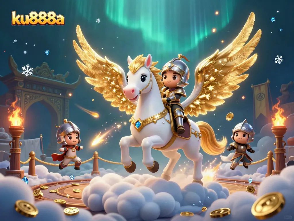 Engage with exciting action at ku888a while enjoying dynamic gameplay in an illustrative casino landscape.