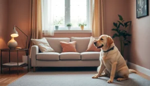 Anxiety treatment Sydney featuring a calming therapy room with Wattle, the therapy dog, enhancing emotional support.