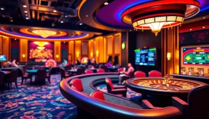 Players enjoying a vibrant casino experience at S8, engaging in poker and roulette games.