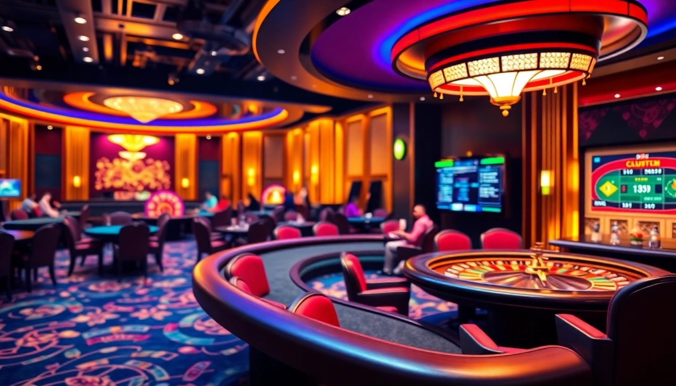 Players enjoying a vibrant casino experience at S8, engaging in poker and roulette games.