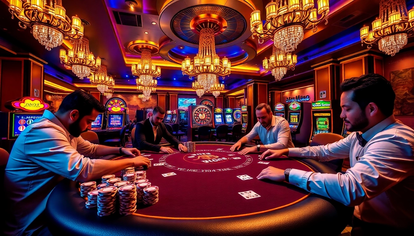 Experience thrilling gameplay at https://mm88.how/ with an intense poker table scene.
