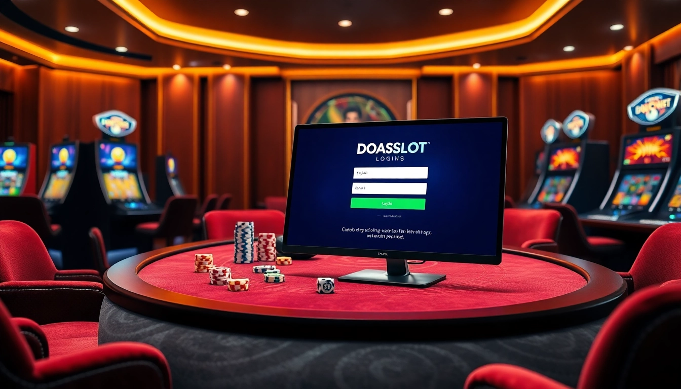 Experience the excitement of online gambling with the doaslot login showcasing a modern casino interface.