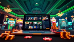 Experience RR88's exciting online betting environment with modern gaming interfaces and vibrant casino elements.