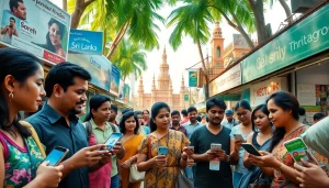 Lanka Ad marketplace scene showcasing vibrant Sri Lankan advertising interactions, highlighting local personal ads, services, and culture.