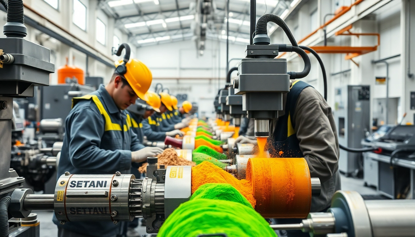 powder coating malaysia in a modern manufacturing setting showcasing precision and vibrant colors