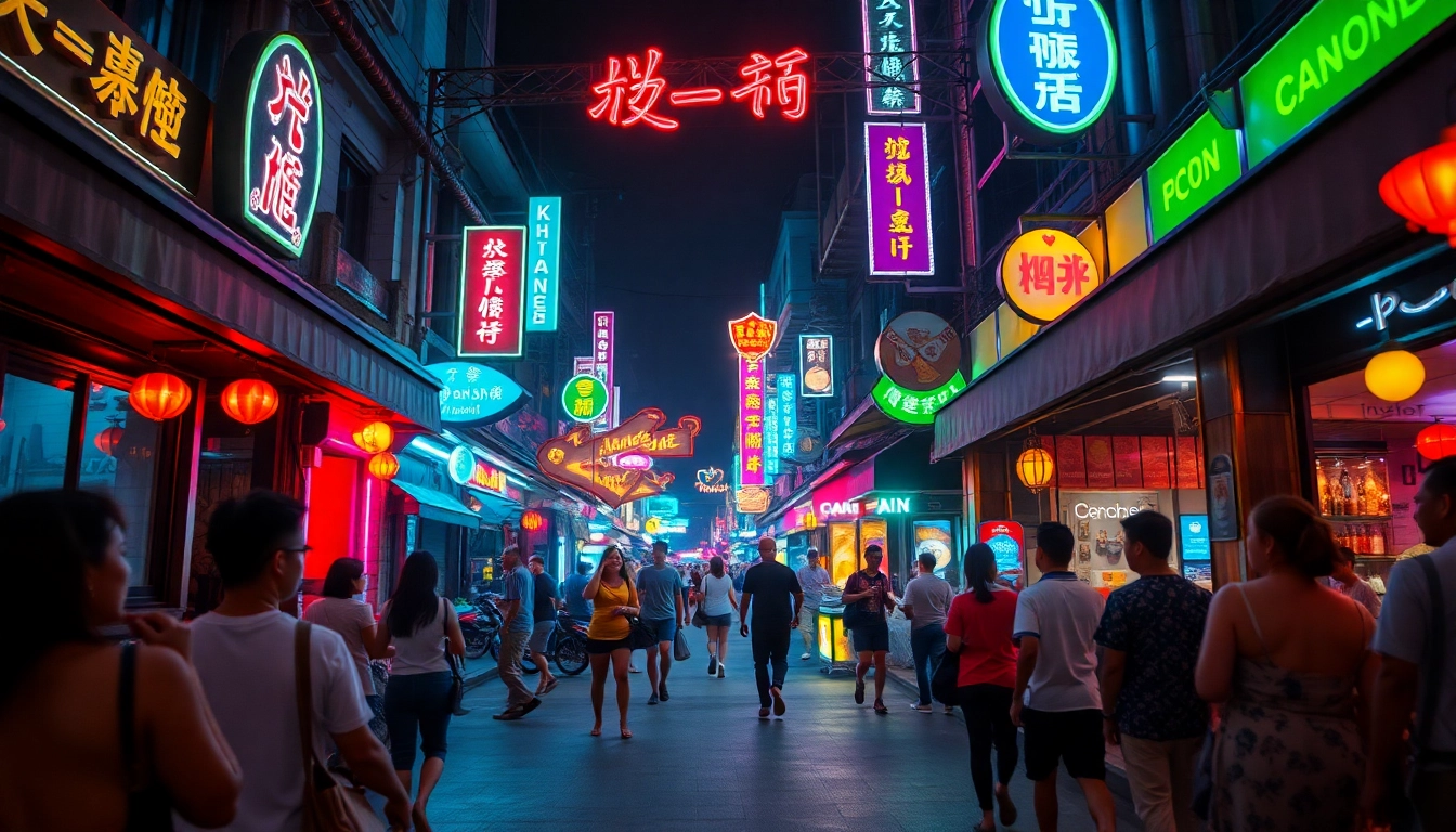 Experience the vibrant 호치민밤문화 with lively nightlife scenes featuring neon lights, bars, and joyful gatherings.