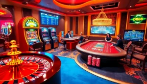 Experience the thrill of online gambling at DR88 with a lively casino scene.