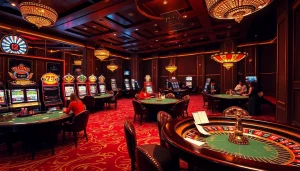 Experience thrilling gameplay at https://78winbiz.com/ with vibrant casino tables and excited players.