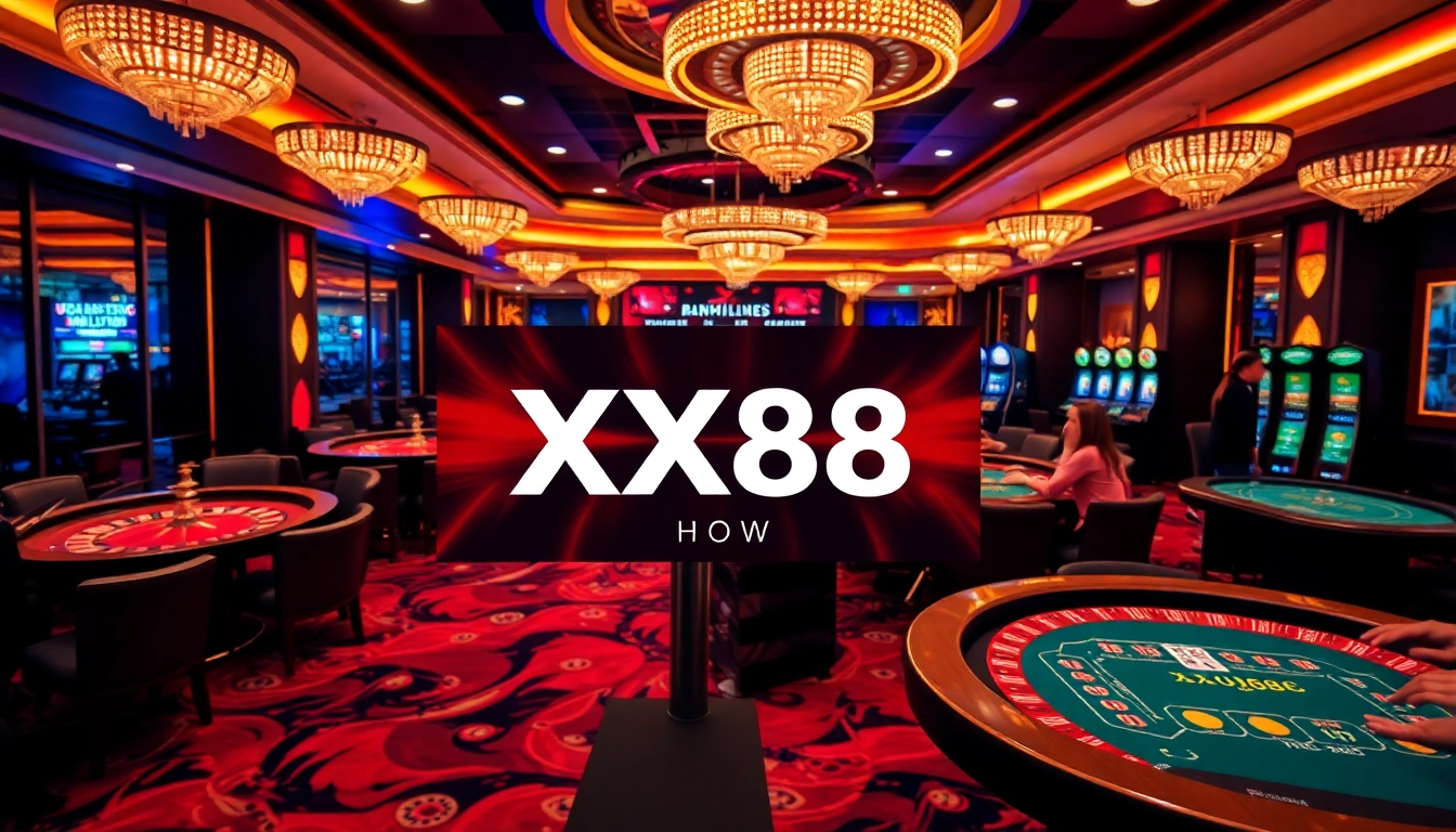 Experience the thrill of gambling at XX88 HOW with vibrant casino tables and exciting games.