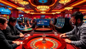 Players enjoying thrilling casino games at https://f168biz.com/ with exciting betting action and vibrant atmosphere.