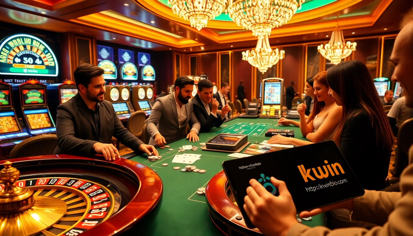 Experience the thrill of winning at casinos with https://kwin.bio/ showcasing poker chips and roulette excitement.