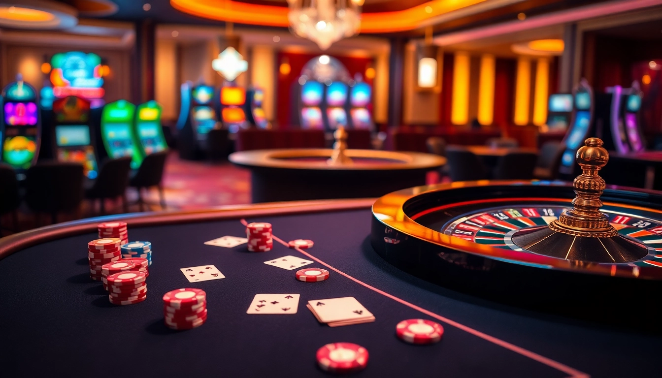 Experience thrilling gaming action at trang chủ go8 with luxury poker chips and shining roulette wheels.