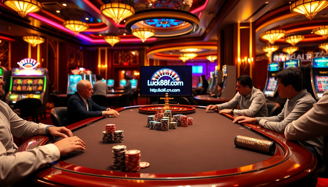 Engage in high-stakes poker at http://luck8f.cn.com/, where chips and roulette wheels create a thrilling ambiance.