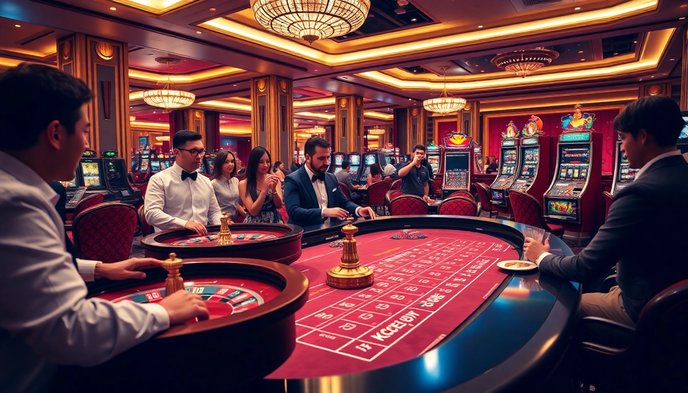 A captivating casino experience at kjcpro.it.com featuring roulette, poker, and gaming excitement.