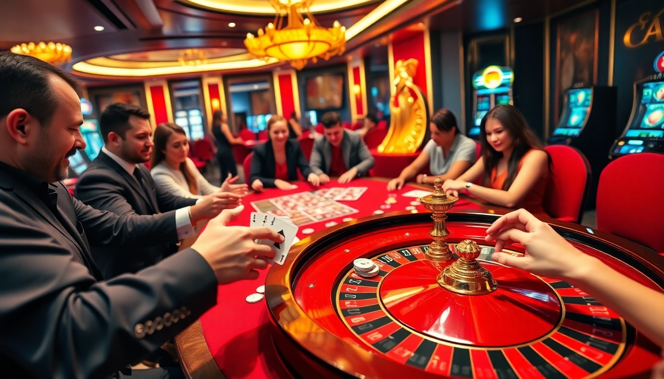 Experience the thrill of Game sx88 at a luxurious casino table with vibrant colors and excited players.