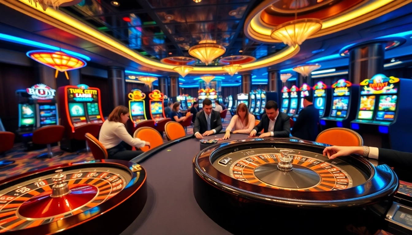 Players strategizing at a poker table in a luxurious casino environment at https://go88vn.digital/