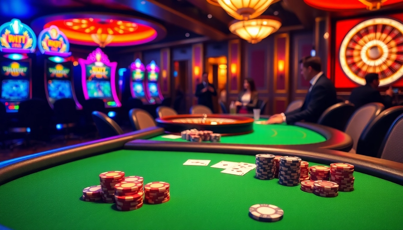 Experience the excitement of Game dh88 at a luxurious casino poker table.
