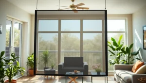 Enhance your space with Flyscreenmaxx, a professionally installed flyscreen in a bright living room.