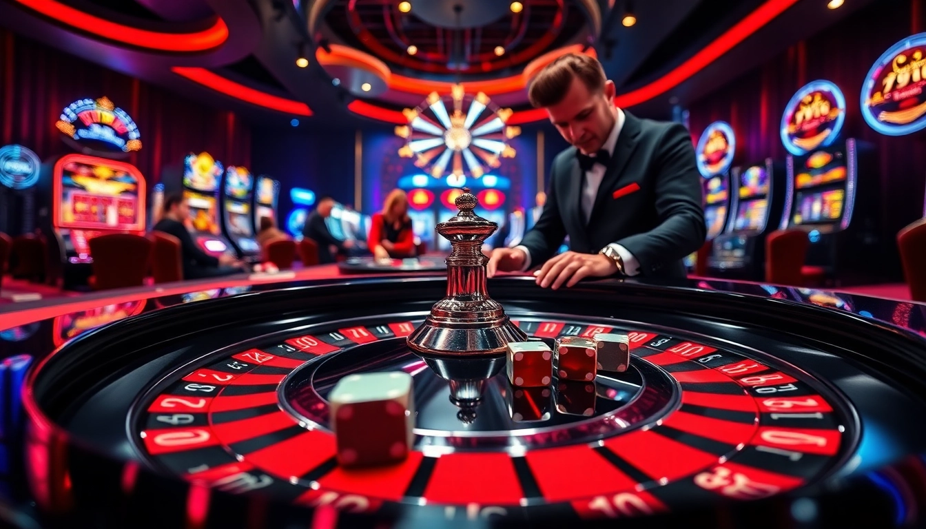 Experience thrilling bets at https://vj88.com/ with vibrant casino tables and dynamic gambling scenes.