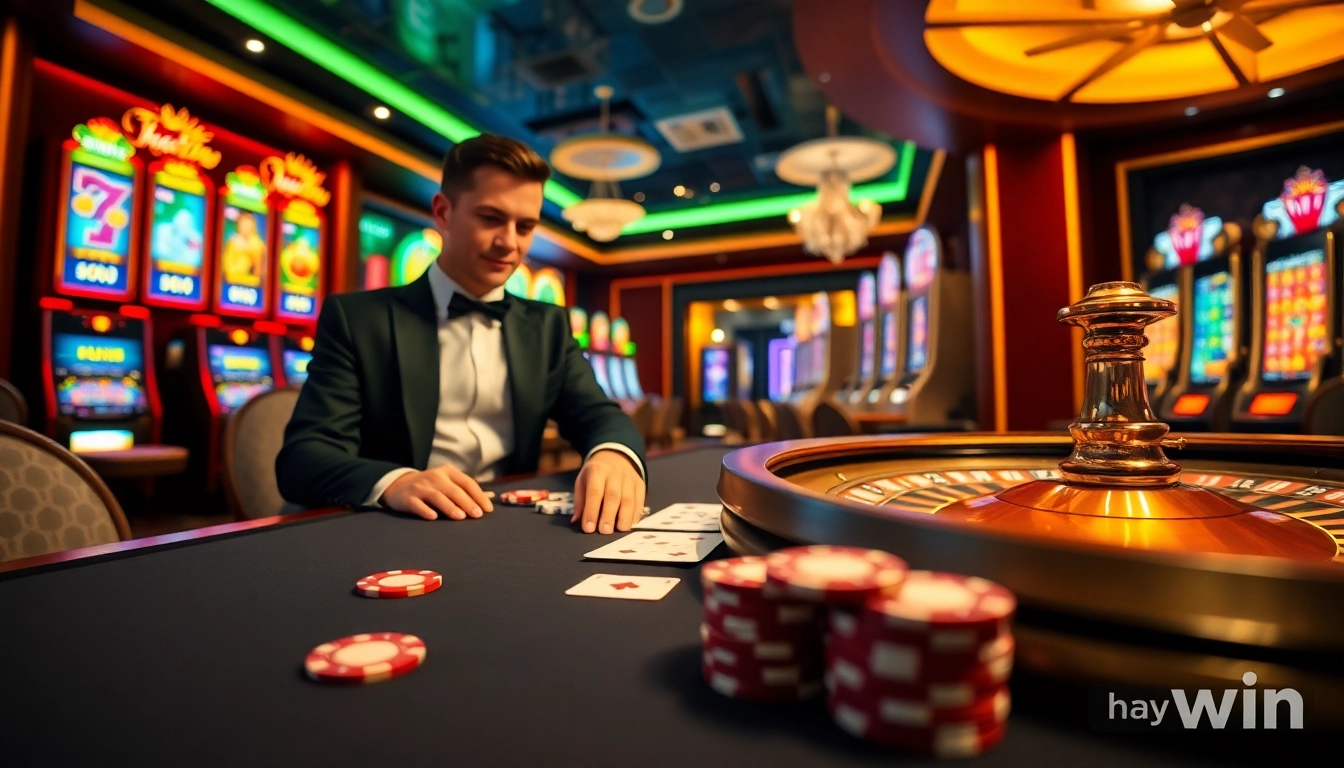 Engage in thrilling games at hay.win with dynamic casino visuals, featuring poker and roulette.