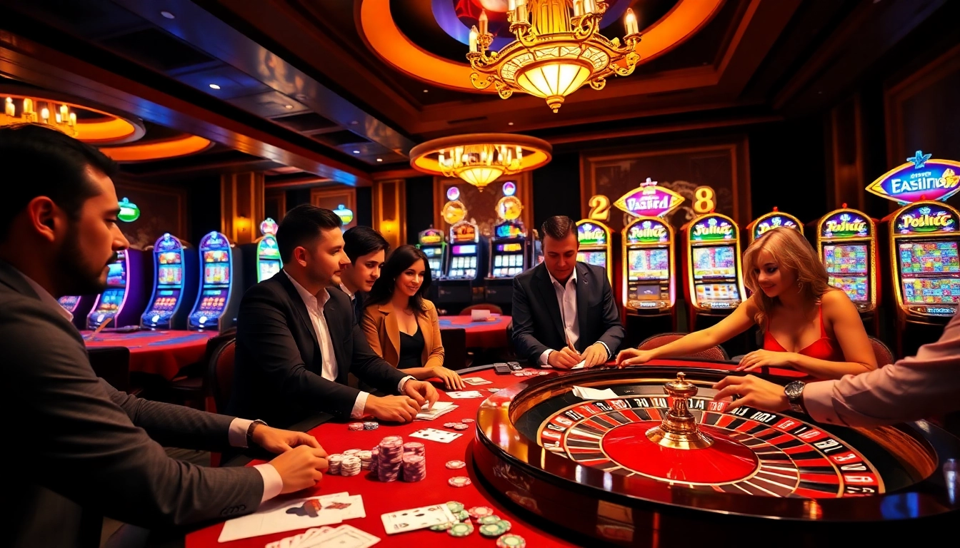 Experience the excitement of vin777 com with lively gaming activities at a vibrant casino table.