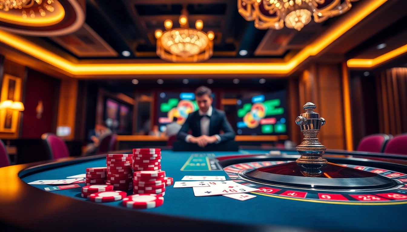 Players engaging in an exciting online gambling experience at https://kuwin.ng/ with vibrant casino visuals.