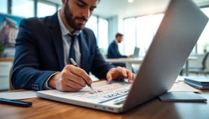 Complete the eta uk application form easily in a professional office setting.