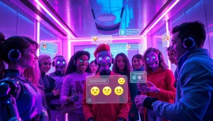 Engaging scene showcasing users interacting with spicy AI characters in a vibrant chat interface.