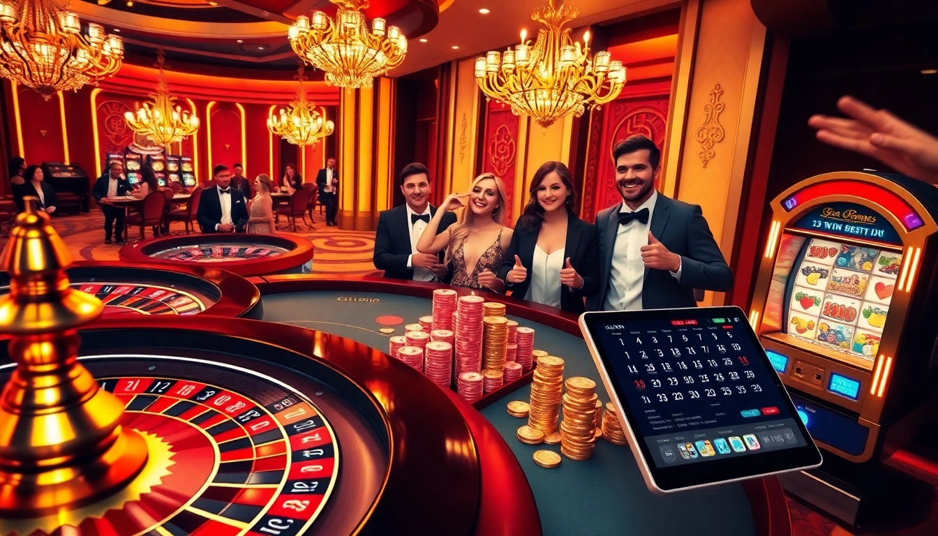 Players winning big at a luxurious casino table, highlighting 13 Win's elegance and excitement in gambling.