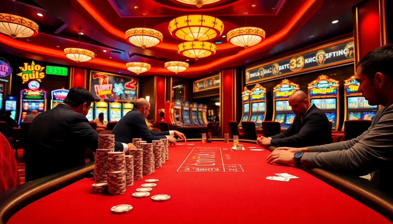 Experience thrilling gambling action at XX88 with vibrant casino games and excited players.
