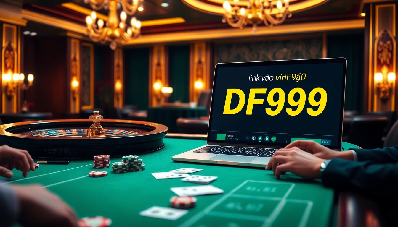 Experience online gambling excitement with link vào DF999 at a high-stakes casino table.