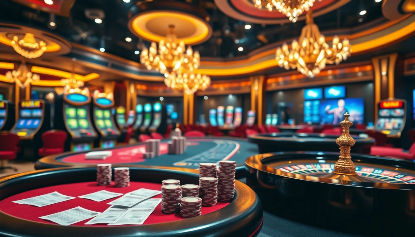 Engaging virtual casino scene featuring analysis by Trần Chinh on https://rikvip1.online/tac-gia/ with poker chips and tables.