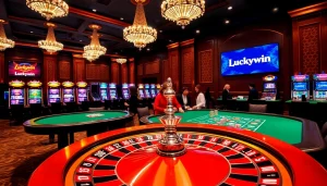 Experience the thrill of Luckywin with exciting games and vibrant casino settings.