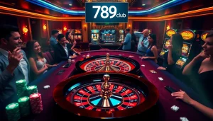 Excitement at 789 club's luxurious roulette table with players engaged in thrilling gameplay.
