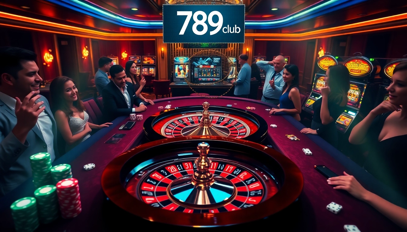 Excitement at 789 club's luxurious roulette table with players engaged in thrilling gameplay.